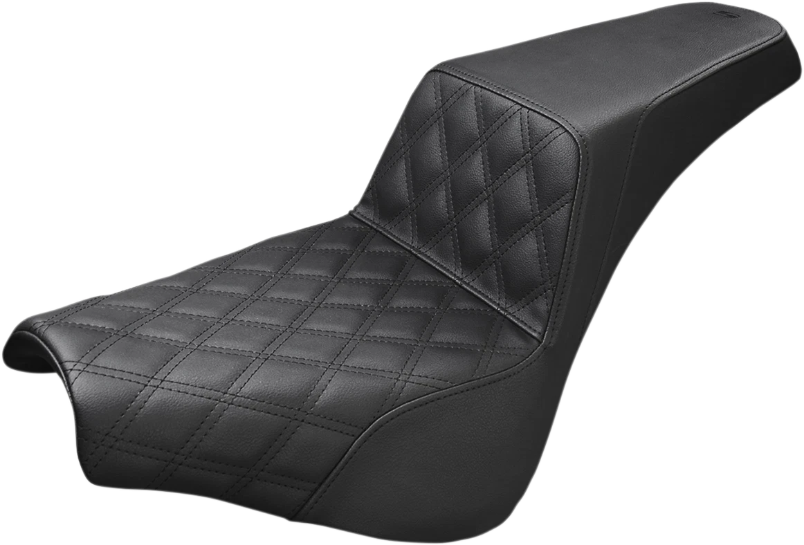 SADDLEMEN Step-Up Seat for FX (2018–2024) 818-30-172, Front Lattice Stitch, Black