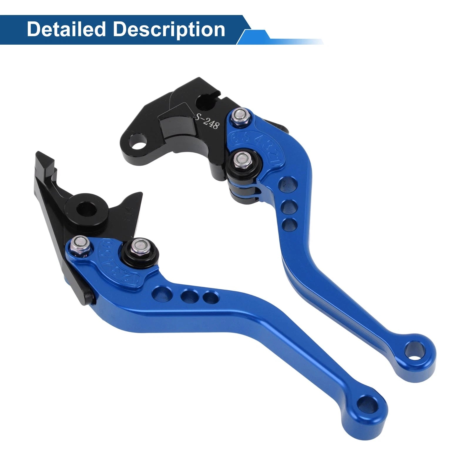 Adjustable Short Brake Clutch Levers for Suzuki GSX-8R (2023–2025) - Blue