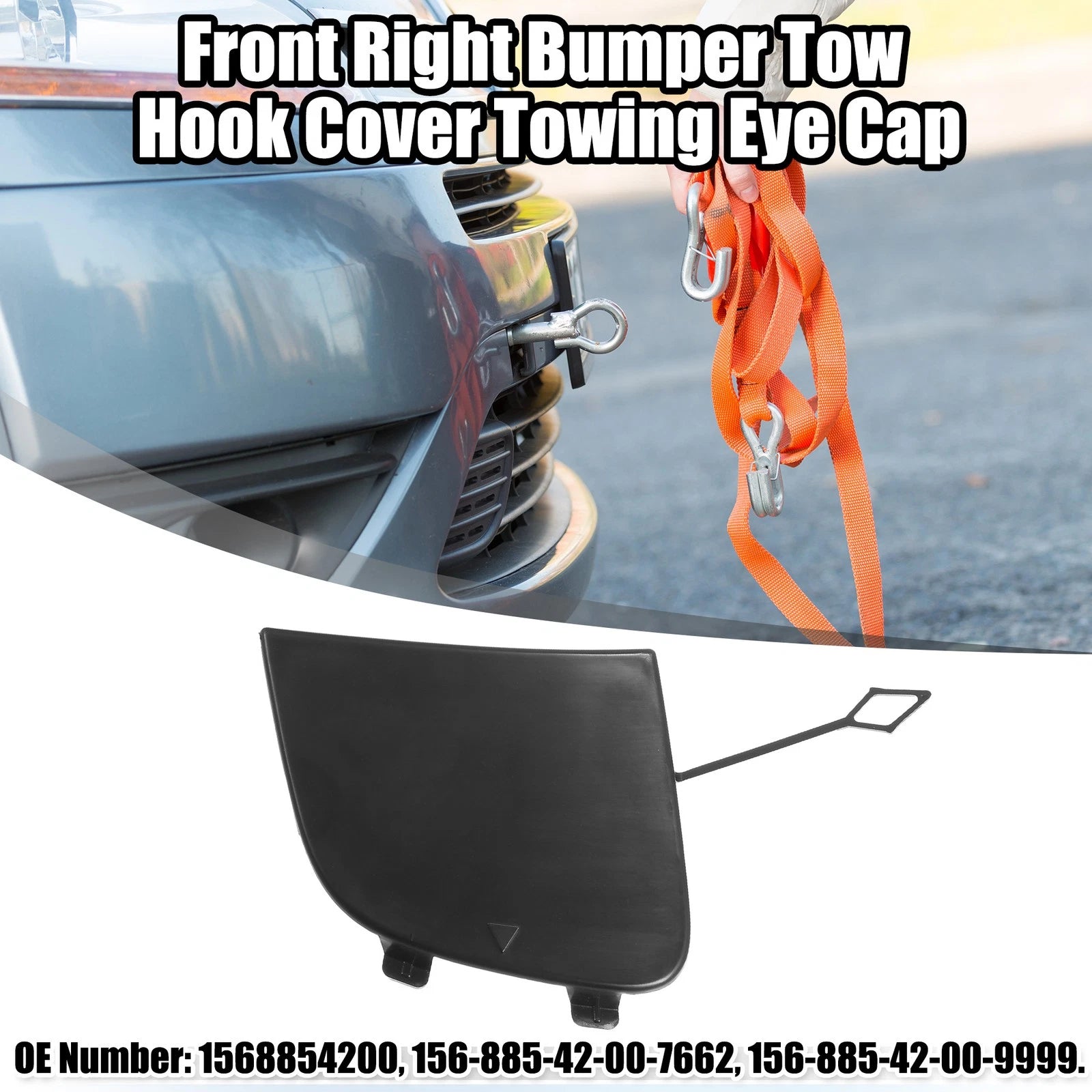 Front Right Bumper Tow Hook Cover for Mercedes-Benz GLA (2015–2020)