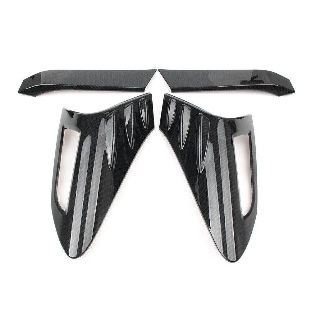 Set of 4 Rear Back Lamp Tail Light Covers for Toyota C-HR (2016–2018) Carbon Fiber