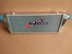 Universal Intercooler 550x230x50mm & 2.25" Aluminium Piping & Black Hose Kit