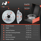 Rear Drilled Brake Rotor & Pad Set for Subaru Impreza Legacy