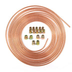 Copper Plated Brake Line Tubing Kit for All Vehicles (25 Ft Coil)