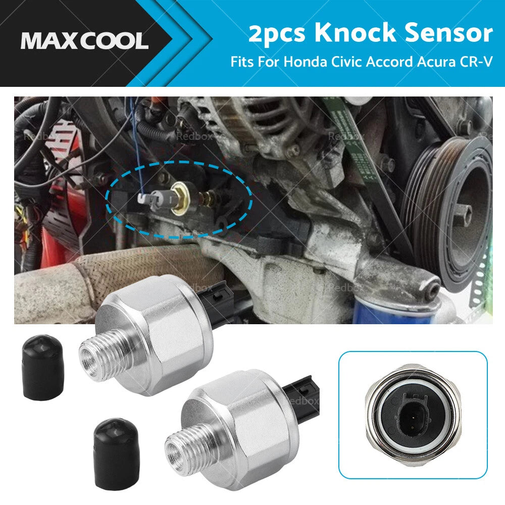 2X Knock Sensor for Honda Civic Accord CR-V Acura RDX (2002–2012)