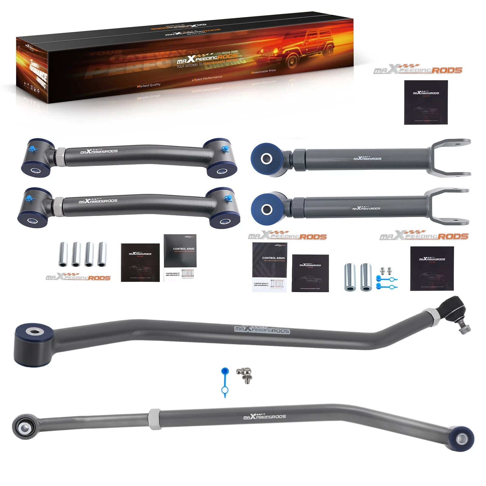 Track Bar & Control Arms Set for Jeep Wrangler TJ (1997–2006)