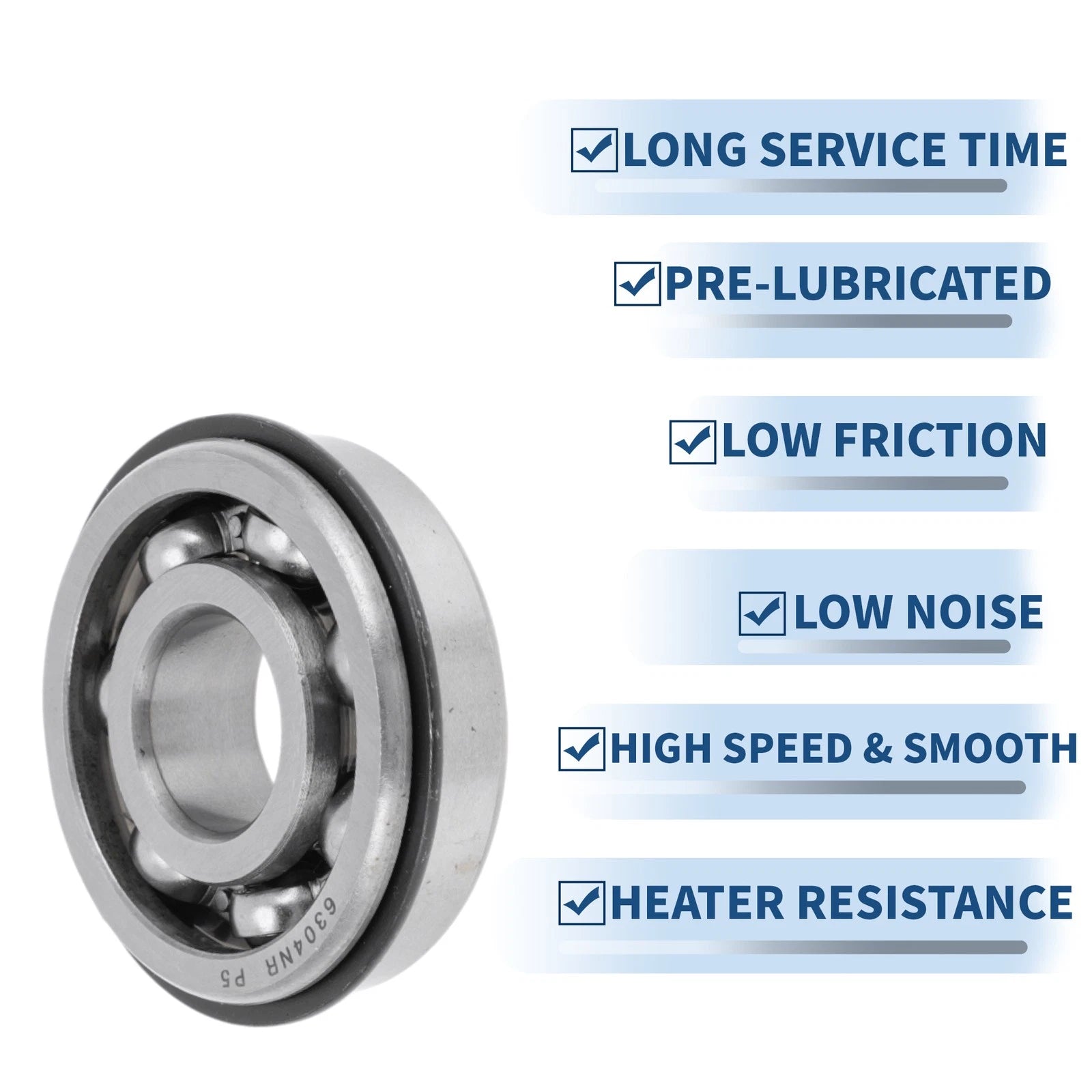 6304NR Deep Groove Ball Bearing for Scooter Skateboard Wheel (P5)