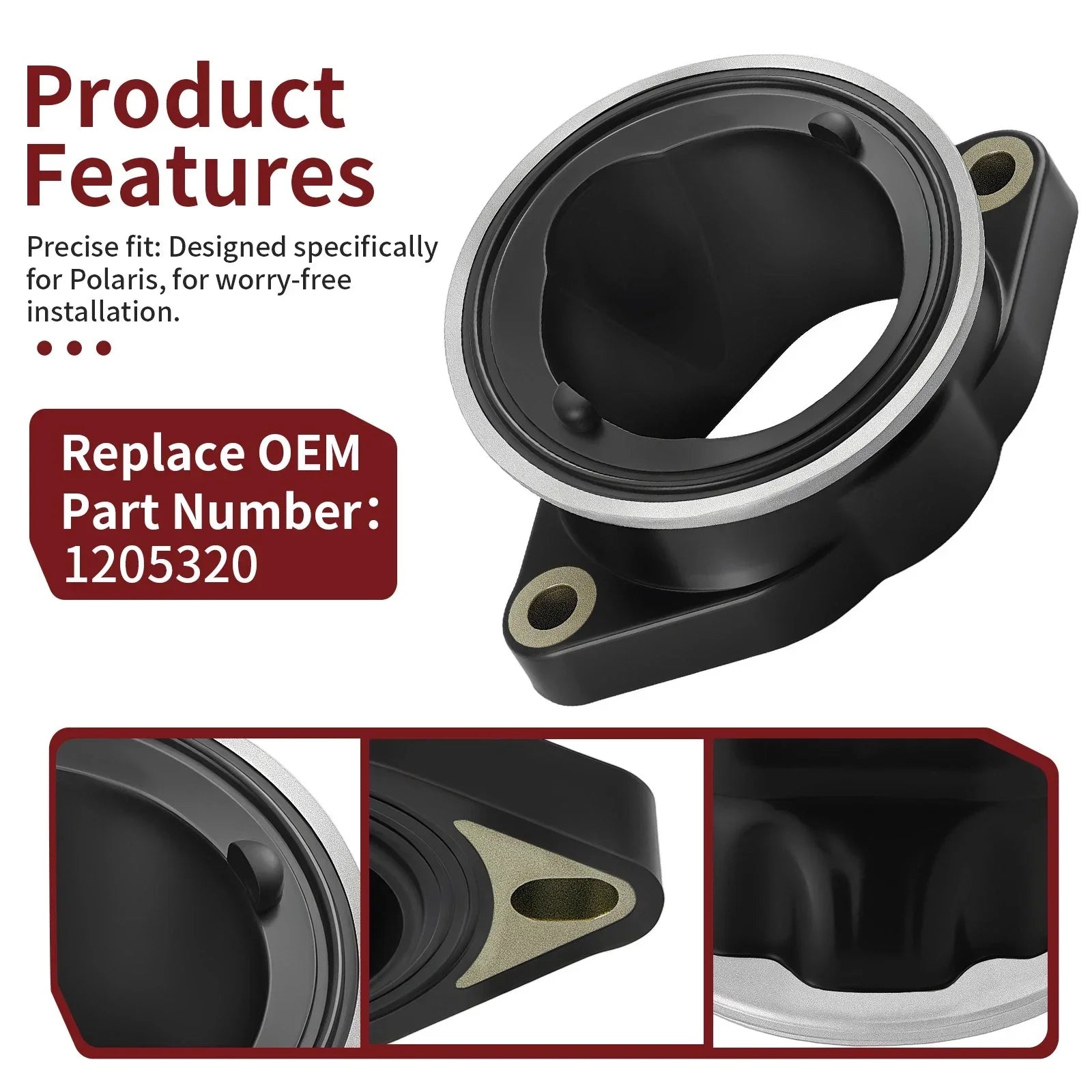 Intake Boot Manifold Adapter for Polaris RZR XP Turbo S, RZR PRO XP 4 (2019–2023)