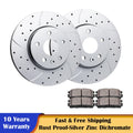 Front Slotted Rotors & Ceramic Pads for Chevy Equinox Impala Malibu (YYYY–YYYY)
