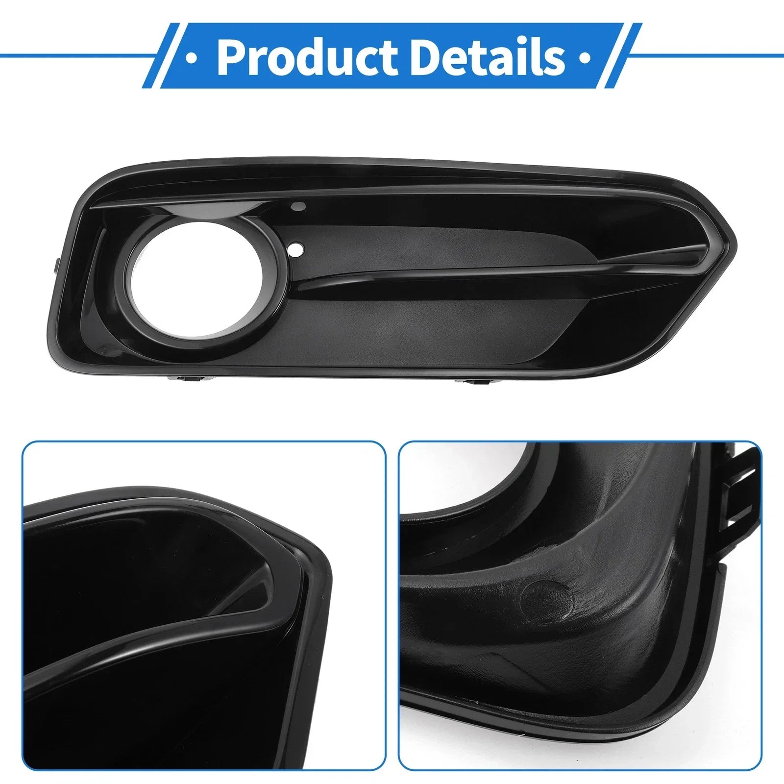 1 x Front Right Fog Light Grill for BMW 1 Series (2015 - 2018) Black