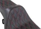 Extended Reach Predator III Seat for Harley Davidson (2000–2023) - Black, Double Diamond