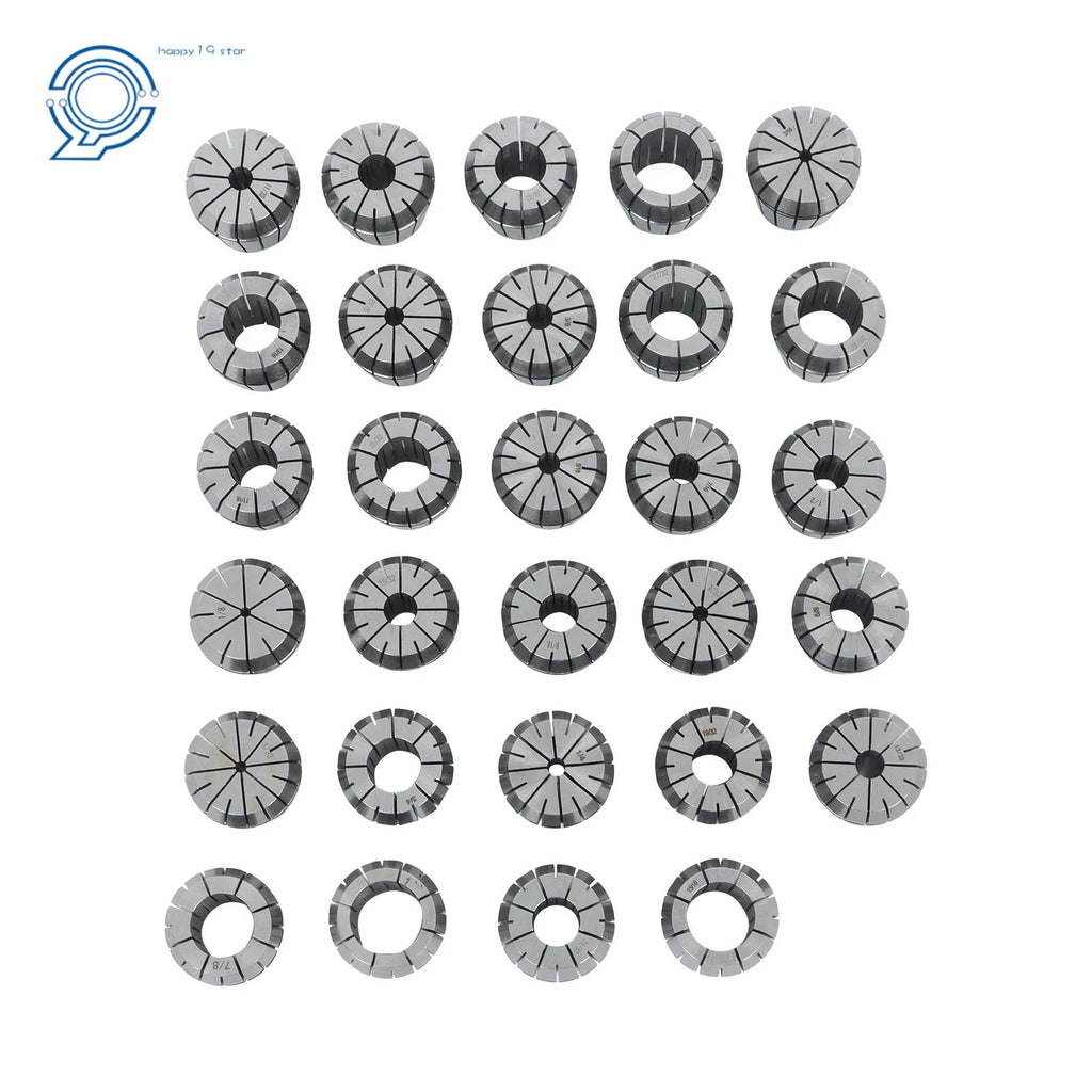 29PC Collet Set for CNC Milling Lathe (1/8"-1")