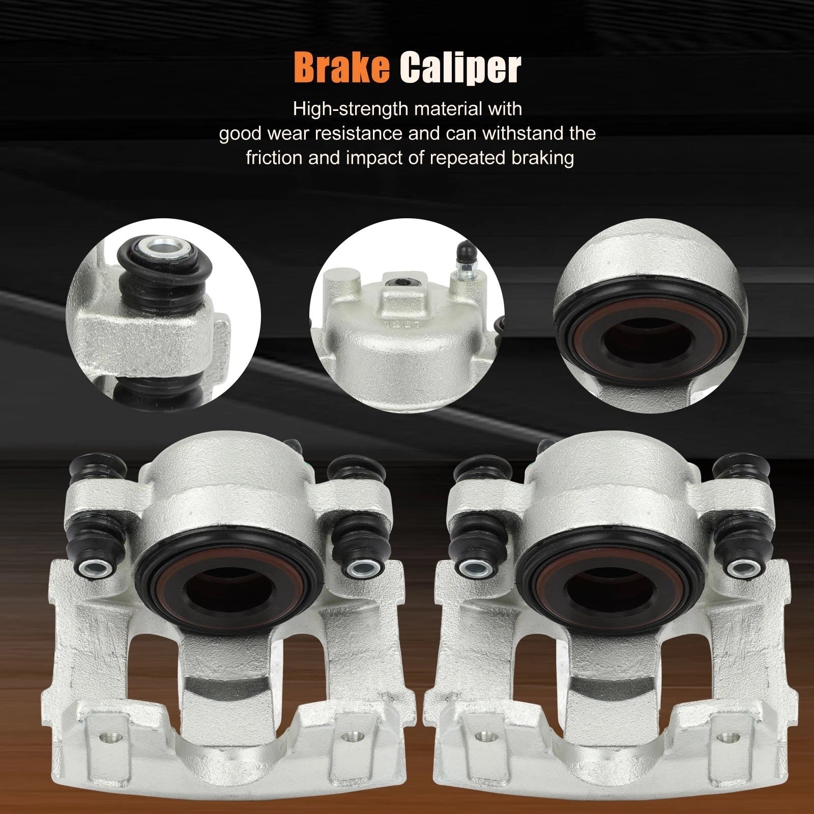 Brake Calipers with Bracket Pair for Jeep Grand Cherokee (1993–1998) & Jeep TJ (1997–2006)