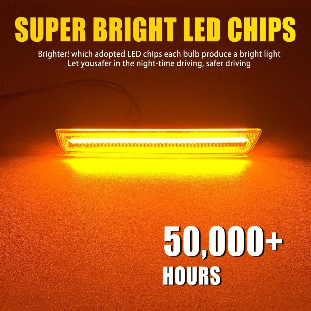 Pair Amber LED Side Marker Lights for Dodge Challenger (2015–2023)