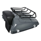 Gray Razor Trunk Backrest for Harley Touring Street Glide (2014–2026)
