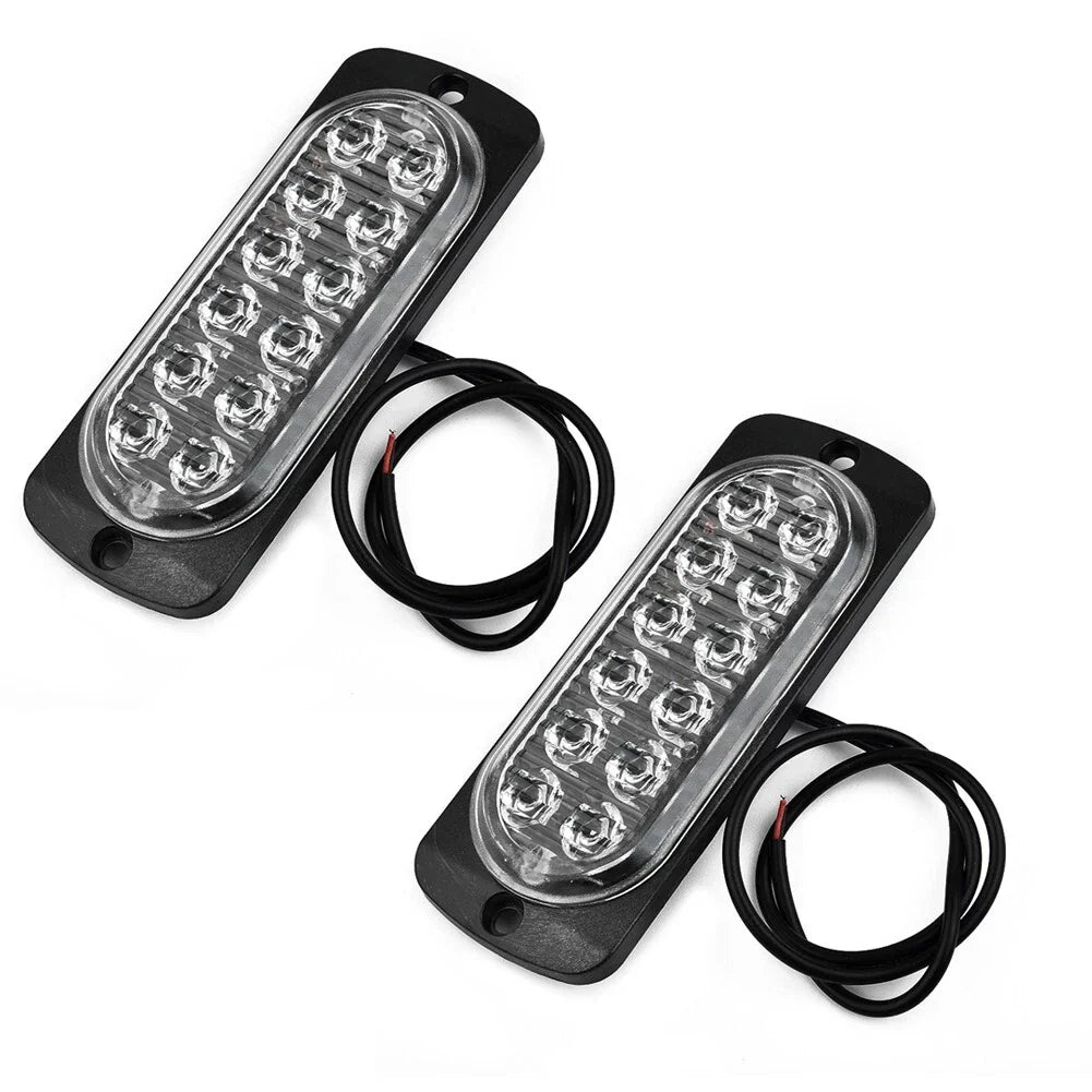 2 x Rear Red Fog 12Led Lamp Lights 12V To 24V for Truck Car/Van/Bus/Cab