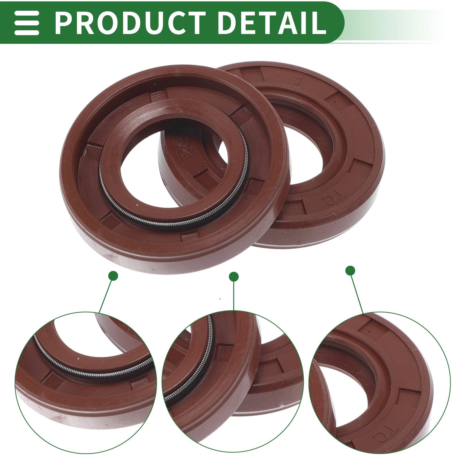 Set of 5 Oil Seal Rotary Shaft Seal FKM Rubber 15x28x5mm