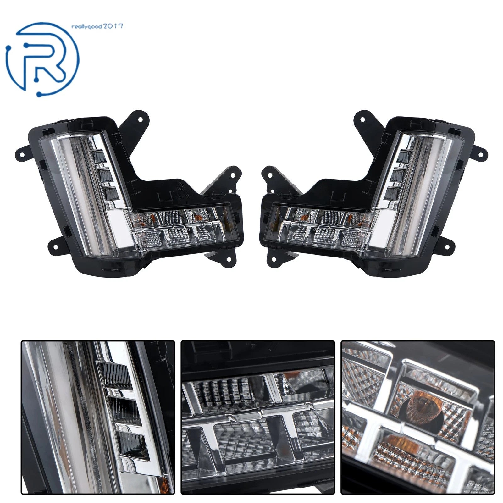 Set of 2 Front LED Fog Lights for Cadillac Escalade (2015-2020)