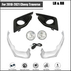Fog Lights Set for Chevy Traverse (2018â2021) with Bezel, Harness, Switch, Relay