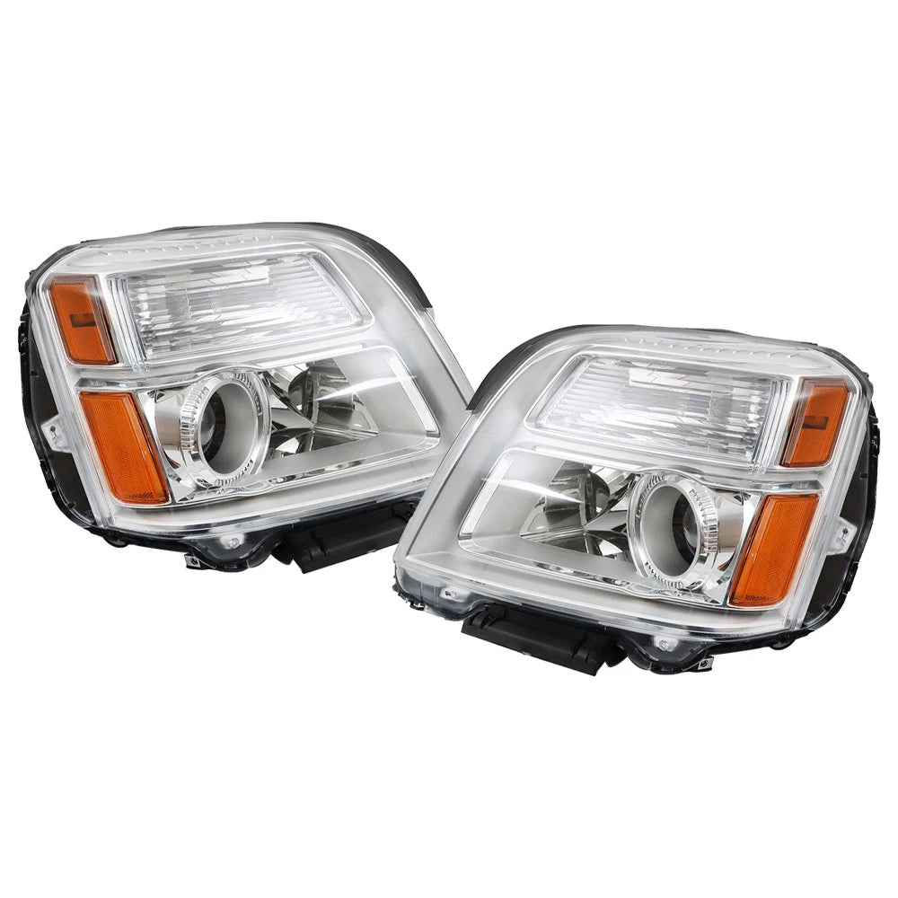Pair Halogen Headlights for GMC Terrain (2010–2015) Chrome Clear Lens