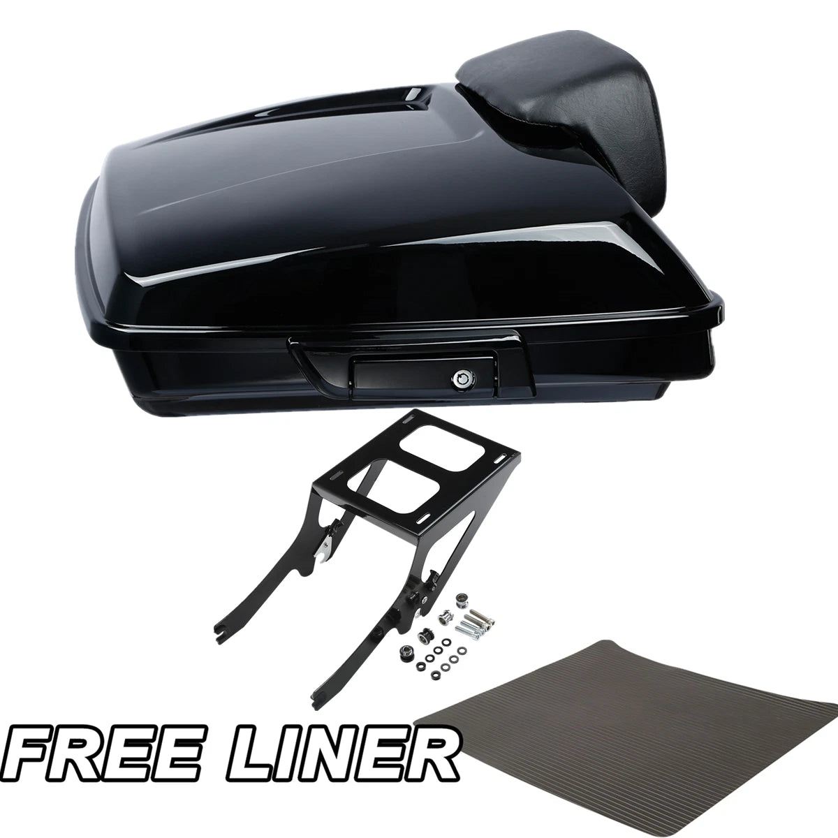 Black Razor Trunk Pad Mount Rack for Harley Heritage Classic FLHC (2018–2023)