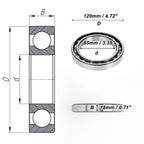 Deep Groove Ball Bearing 85x120x18mm for Scooter Skateboard (1 Pc)