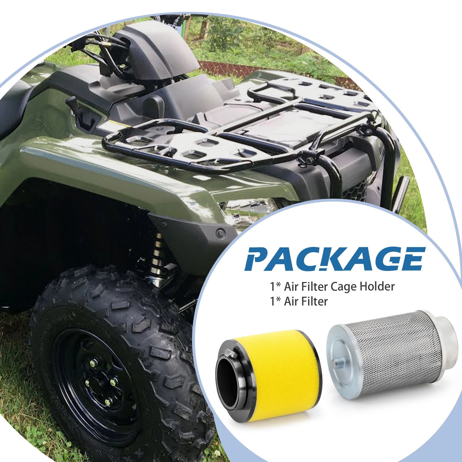 Air Filter & Cleaner Element for Honda Rancher 400 TRX400 (2004–2007)