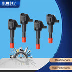 Set of 4 Ignition Coils for Honda Jazz II (2002-2008)