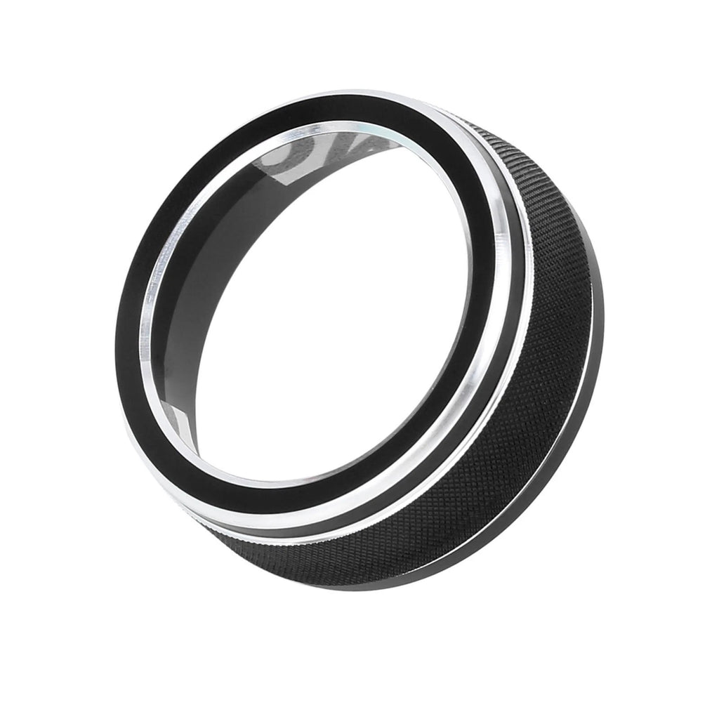 2X Black AC Climate Control Ring Knob Trim Cover for Toyota RAV4 (2019–2020)