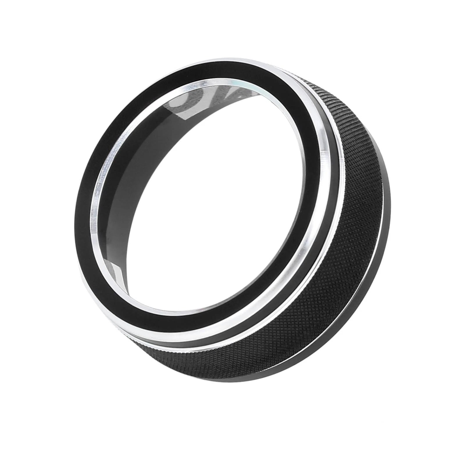 2X Black AC Climate Control Ring Knob Trim Cover for Toyota RAV4 (2019–2020)