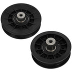 2 V-Idler Pulleys for John Deere X300 X304 X305R X310 X320 X330 (2007–2019) AM138080 AM138079