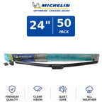 Set of 2 Michelin Optimum+ Ceramic Beam Wiper Blades 24" for