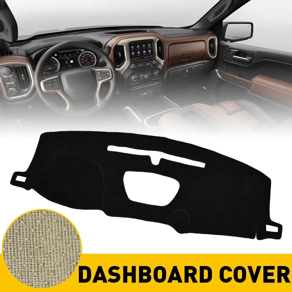 Dash Cover Mat for Chevy Silverado 1500 (2019–2020) - Black