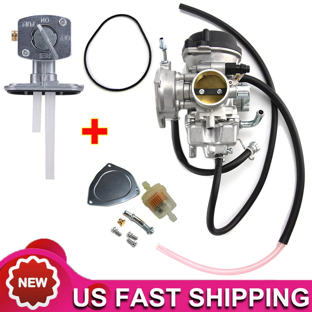 Carburetor & Fuel Valve Petcock for Suzuki LTZ 400 (2003–2007) & Kawasaki KFX