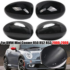 Clip-on Mirror Cover Caps for BMW Mini Cooper (2001–2008)