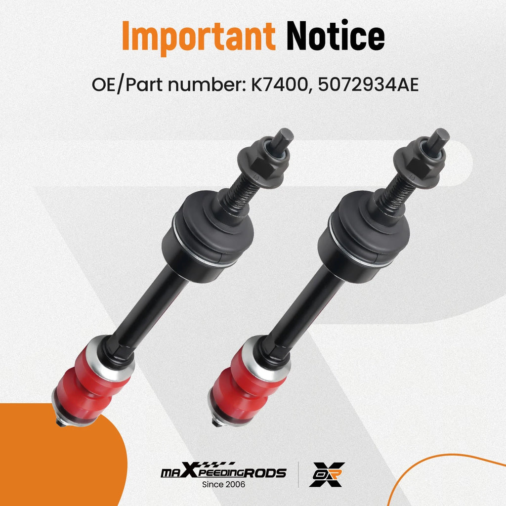 2X Front Sway Bar Links for Dodge Ram 1500 2500 3500 (2002-2016)