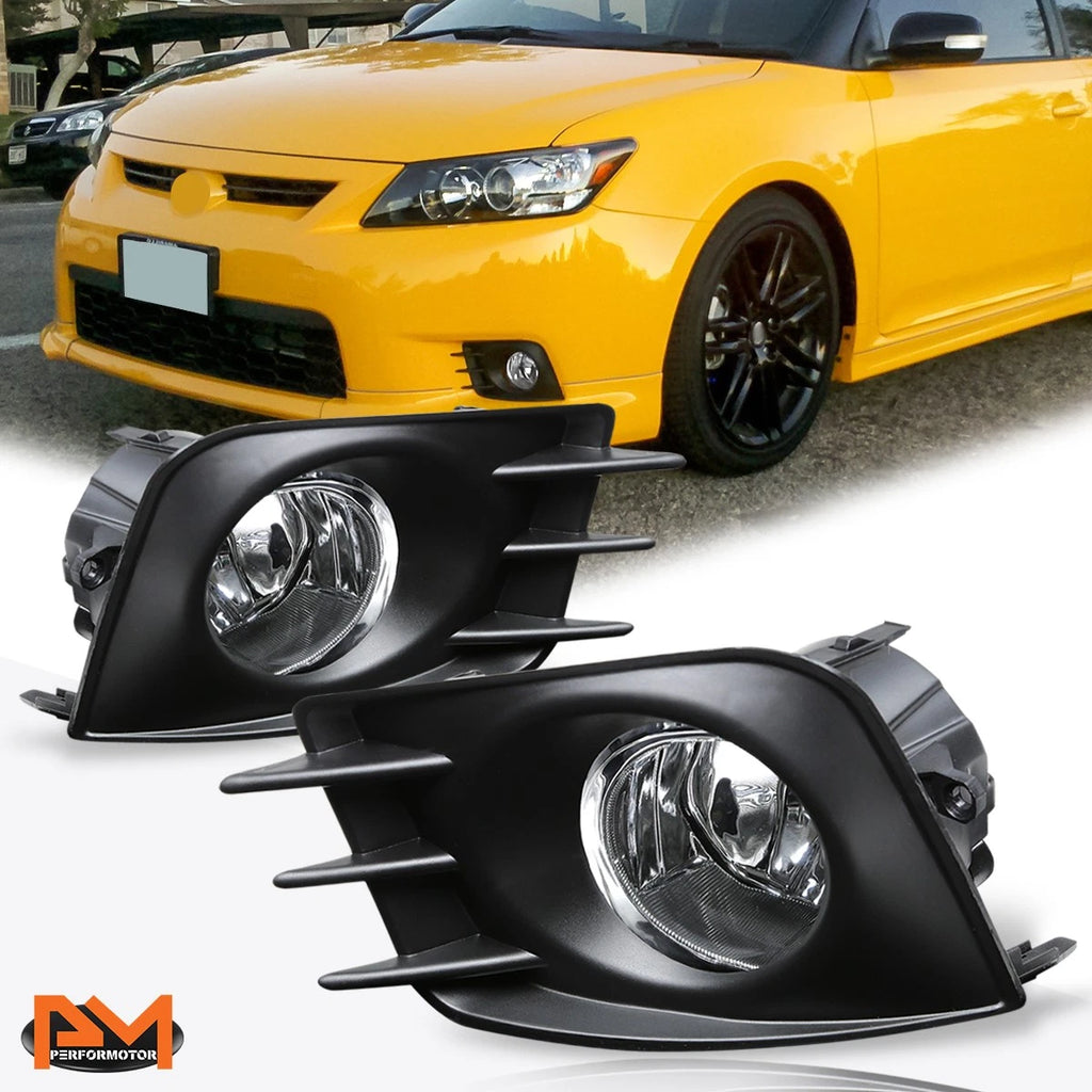 Set of 2 Clear Lens Fog Lights with Switch for Scion tC (2011–2013)