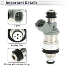 Fuel Injector No. 23209-62030 for Toyota 4Runner (1996–1998) 1 Pc Silver Tone