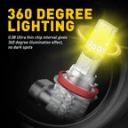 2X AUXITO H8 H11 LED Fog Driving Light Bulbs for (M4)