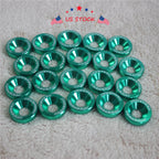 20 pcs Green Billet Aluminum Fender Washer for Universal Fit