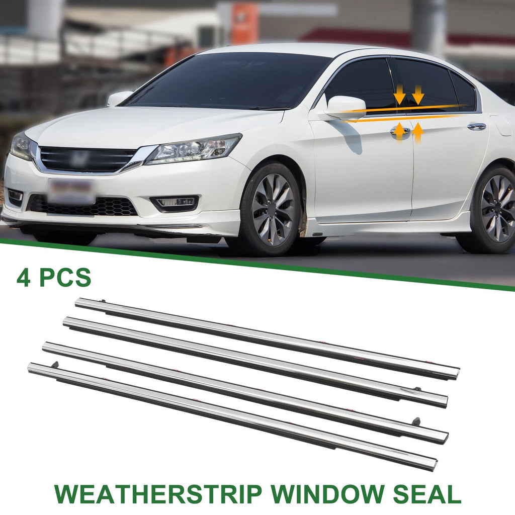 Set of 4 Weatherstrip Window Seal No.72450T2AA01 for Honda Accord (2013–2017)