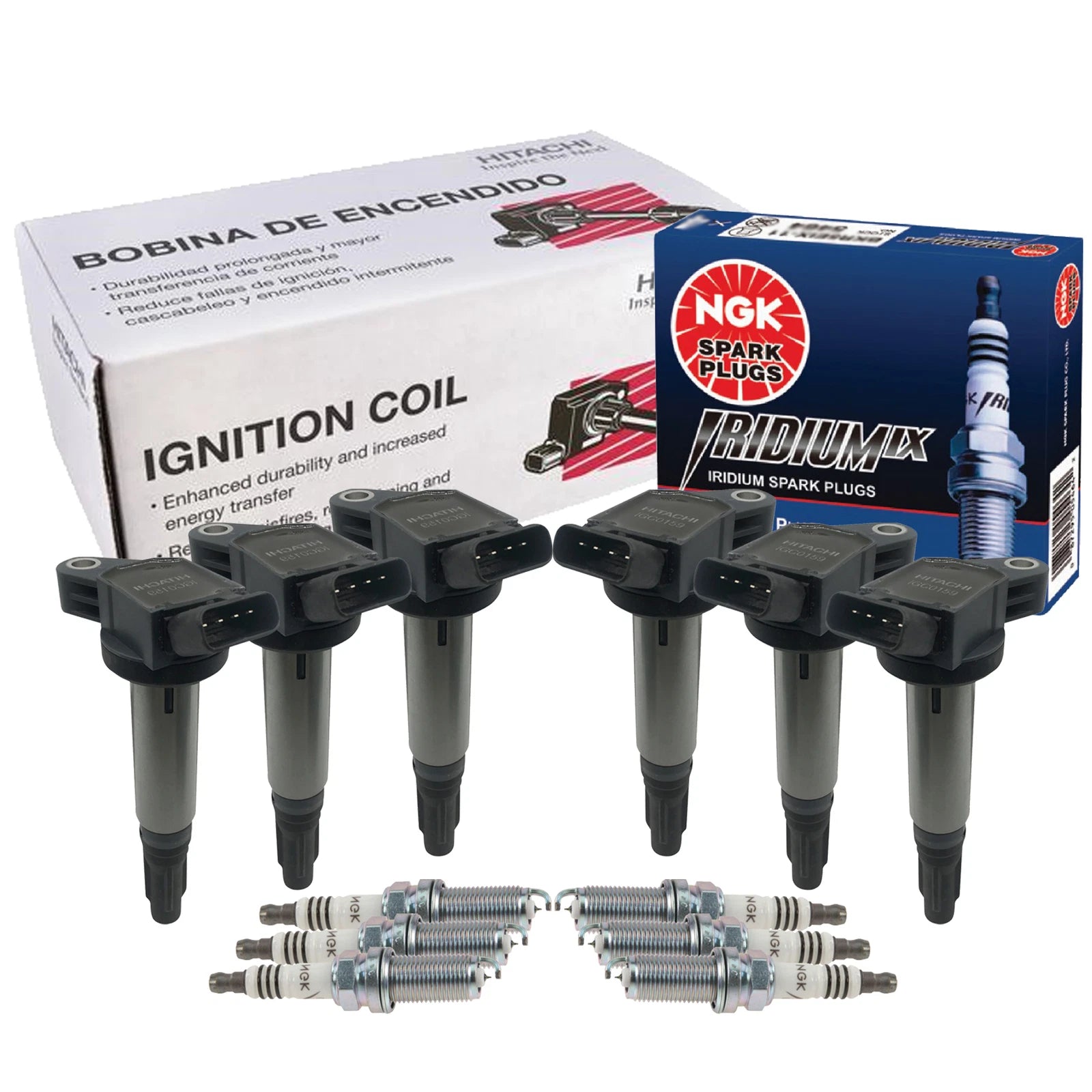 Set of 6 Ignition Coils & NGK Iridium IX Spark Plugs for Lexus Toyota (3.5 V6)
