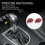 Set of 1 Gear Shift Knob Decorator Cover for Ford Mustang (2015–2023) Carbon Fiber Red