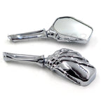 Chrome Skull Hand Mirrors for Honda Shadow Rebel 750 1100 VTX VT 1300 1800