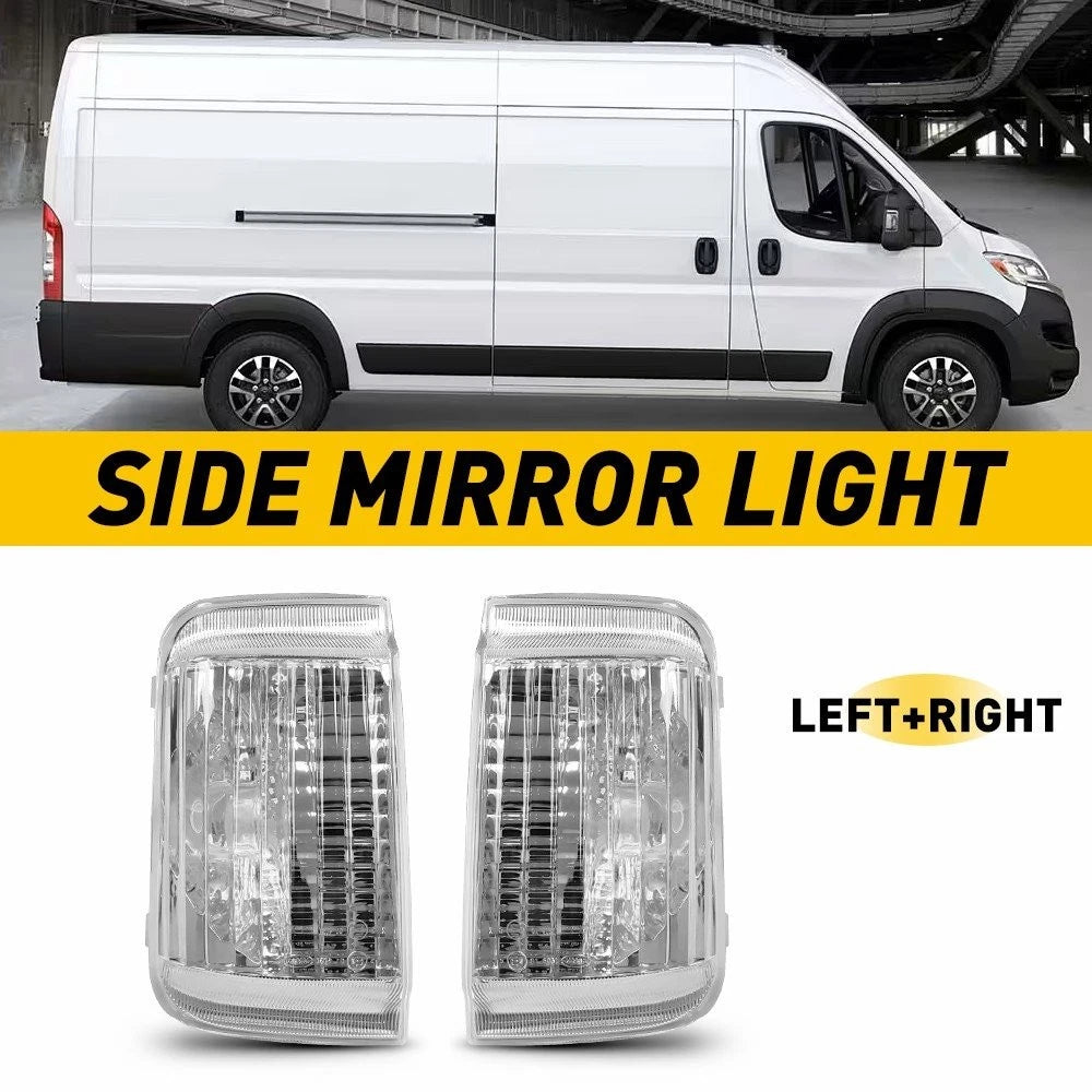 Set of 2 Side Mirror Turn Signal Lens Covers for ProMaster Ram (2014–2023)