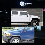 Chrome Front Side Marker Light Guard Covers for Hummer H3 (2006–2010)