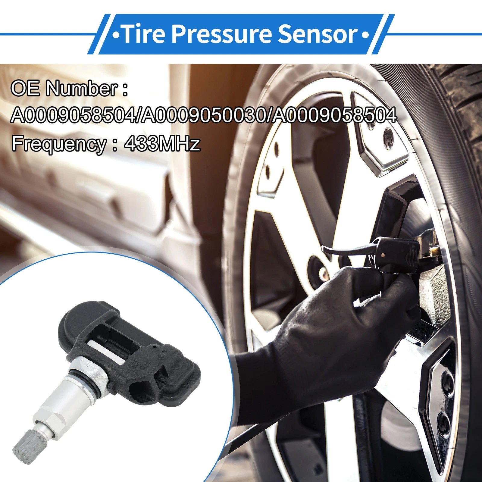 Tire Pressure Sensor No.A0009058504 for Mercedes-Benz W166 GLE250d (2015–2019)