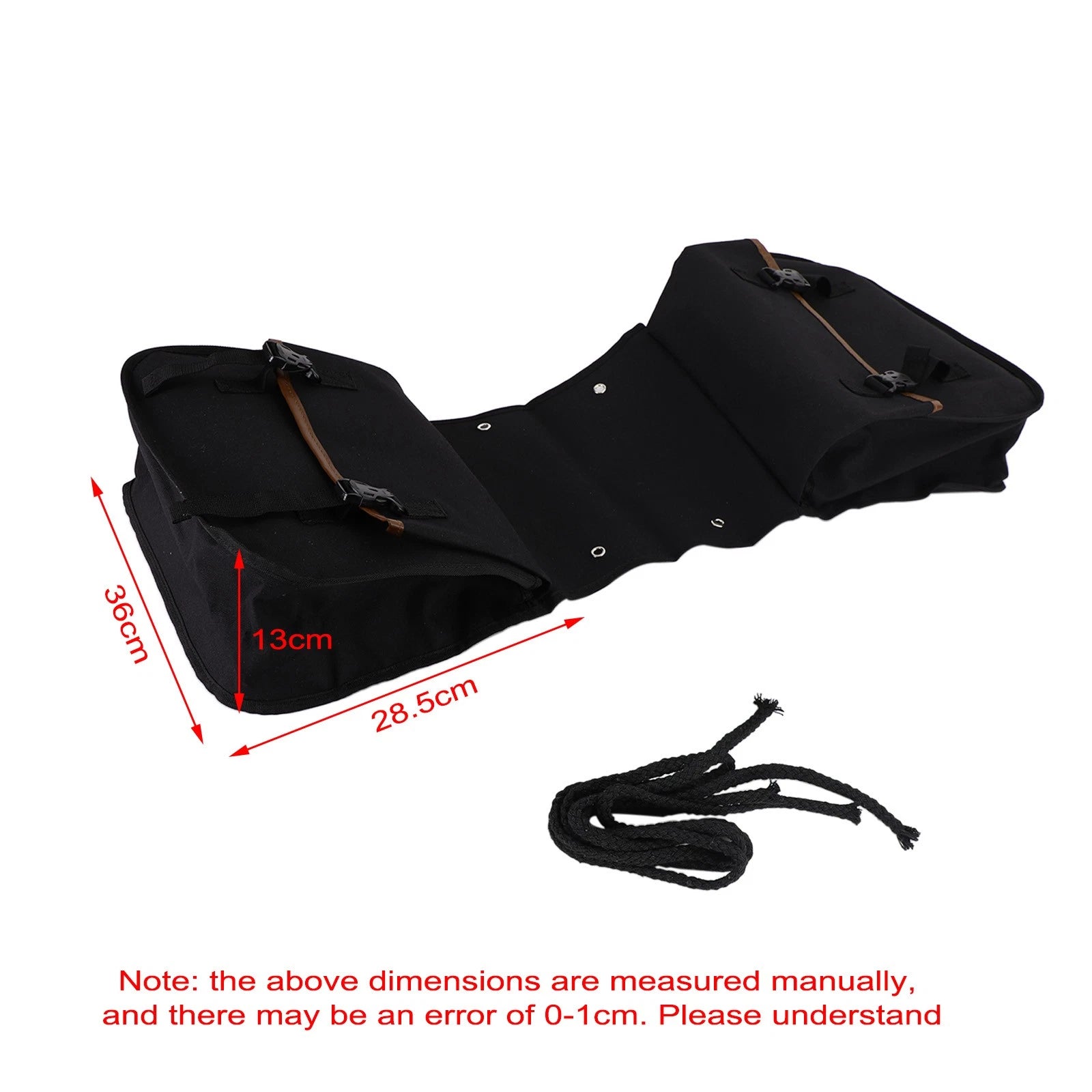 Waterproof Motorcycle Saddle Bag for Universal Fit (Black)