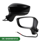 Left Side Door Mirror for Mazda 3 (2017–2018) Manual Folding Black