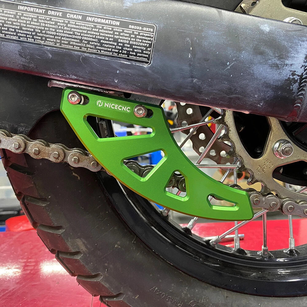 CNC Aluminum Rear Chain Guard Cover Cap Protector for Kawasaki KLR650 (2008–2018)