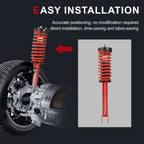 Pair Red Front Struts with Coil Springs for Dodge Charger 2006-2010